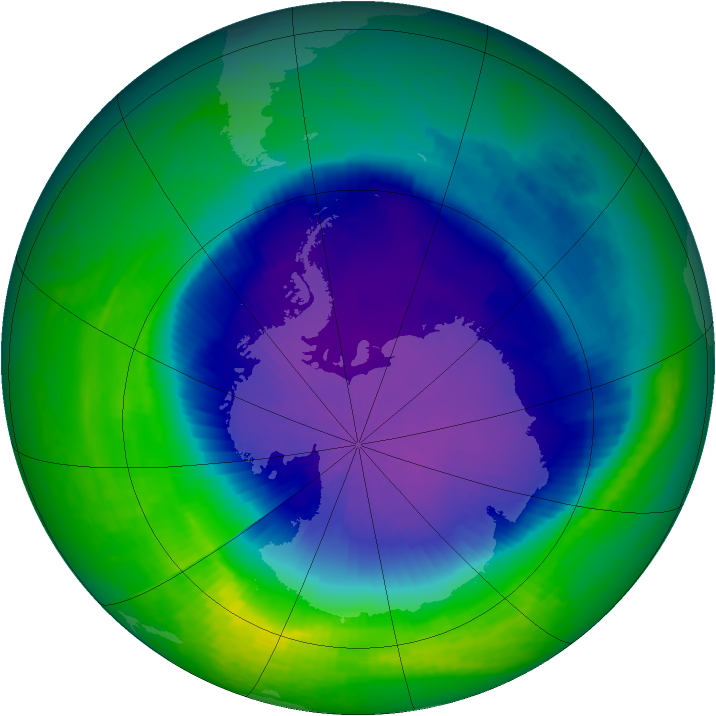 Ozone Map 2001-10-19